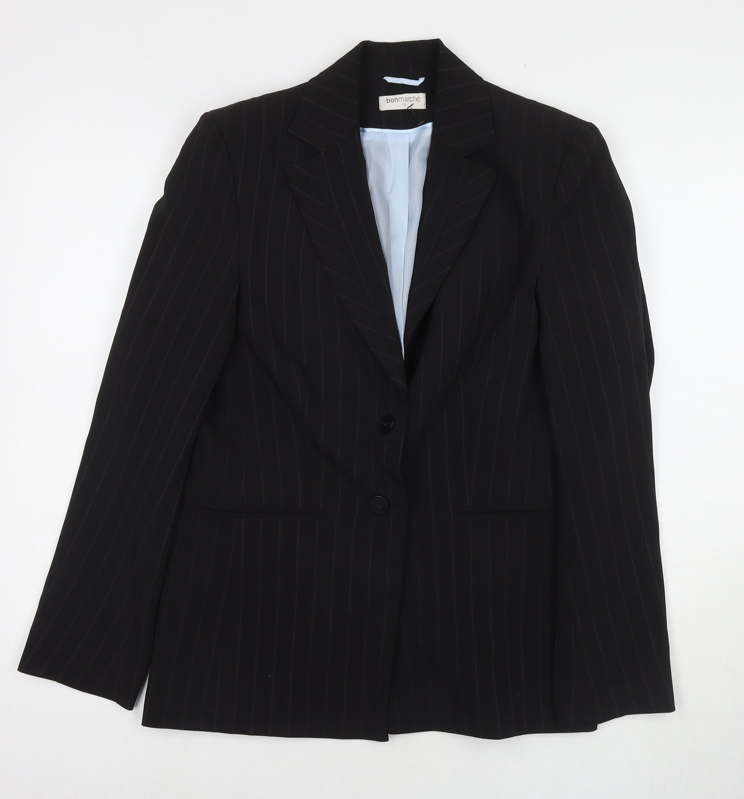 Bonmarché Womens Black Jacket Blazer Size 12 Button