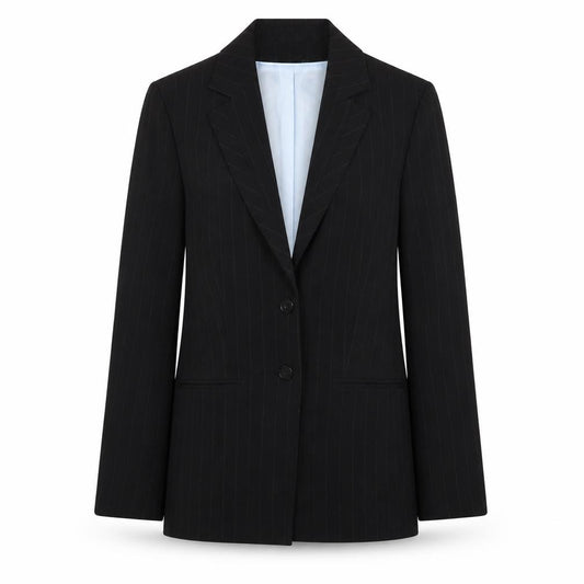 Front view of Bonmarché women’s black jacket blazer, size UK 12, button