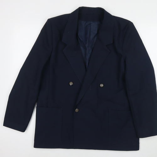 Classics Womens Blue Jacket Blazer Size 14 Button