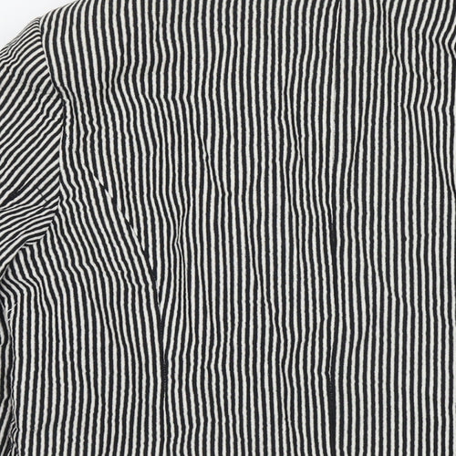 Debenhams Womens Black Striped Jacket Blazer Size 18 Button