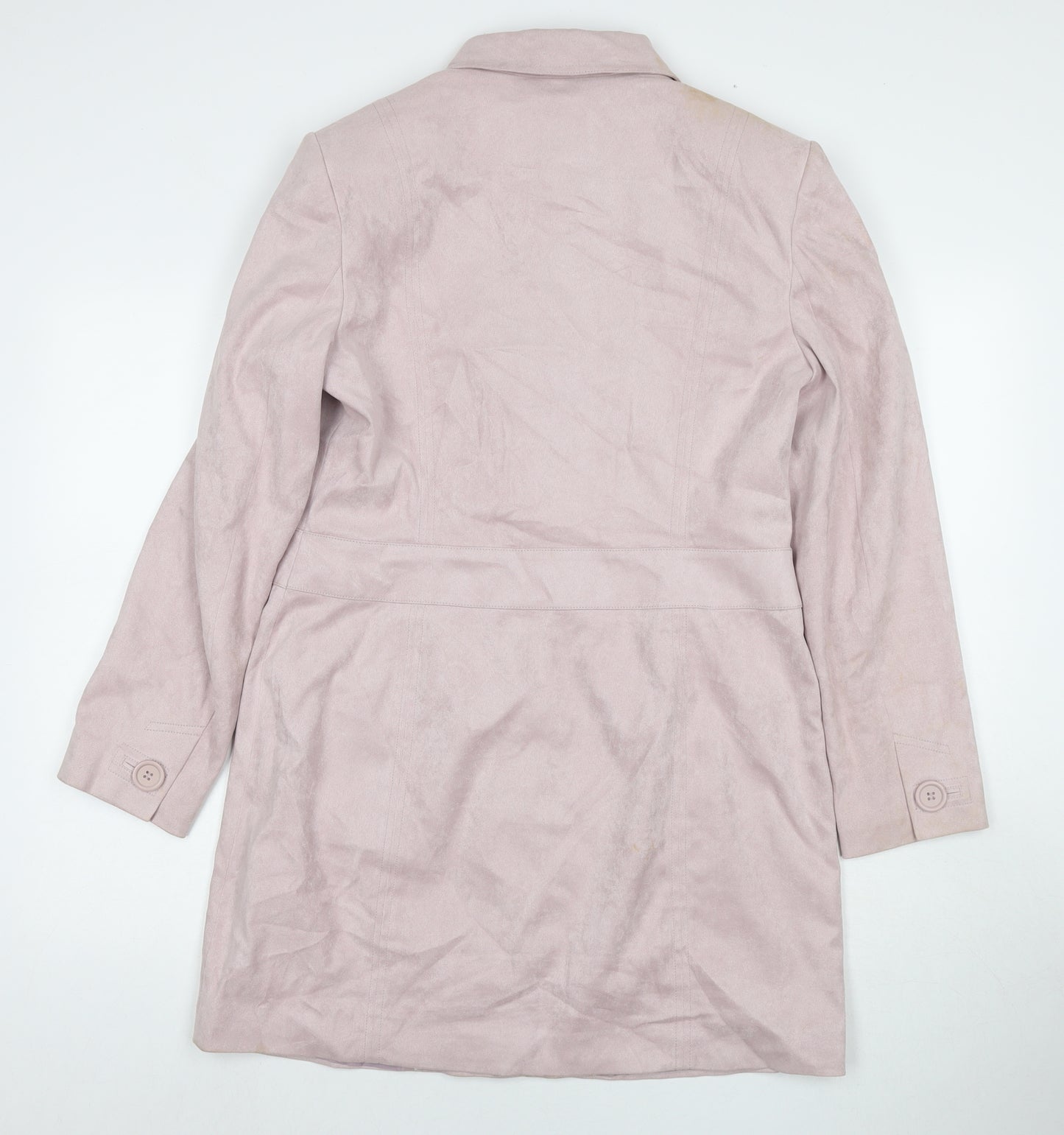 NEXT Womens Pink Pea Coat Coat Size 14 Button