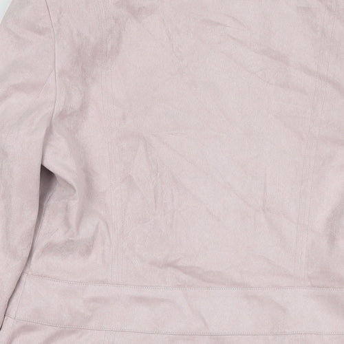 NEXT Womens Pink Pea Coat Coat Size 14 Button