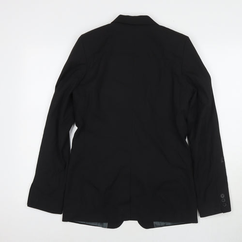 John Lewis Womens Black Jacket Blazer Size 14 Button