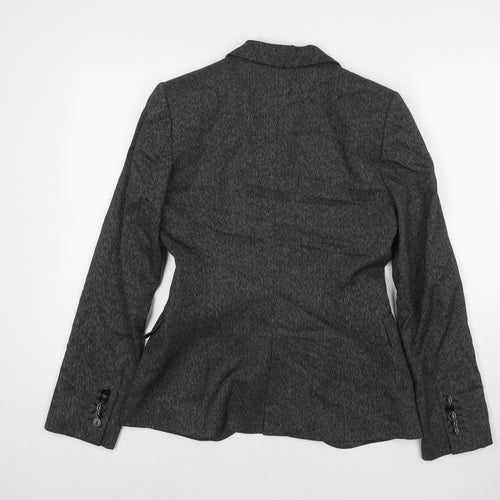 Zara Womens Grey Jacket Blazer Size M Button