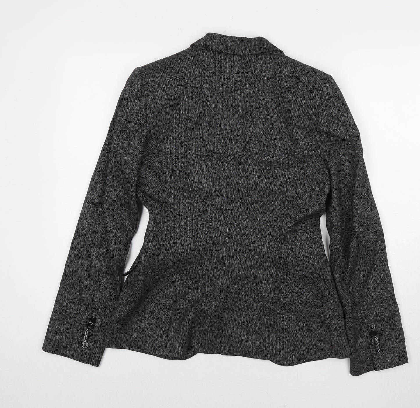 Zara Womens Grey Jacket Blazer Size M Button