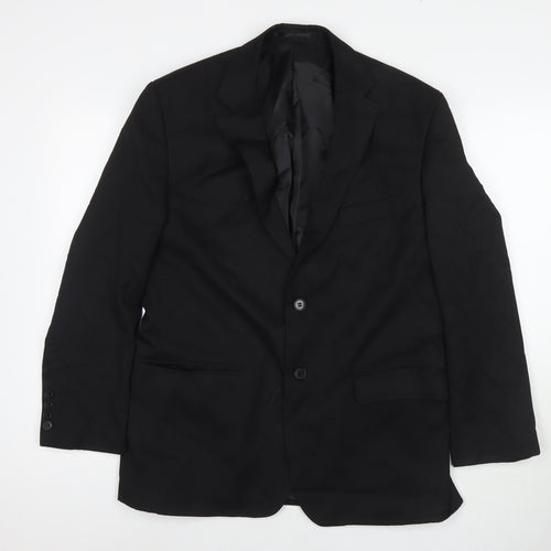 Burton Mens Black Polyester Jacket Suit Jacket Size 40 Regular