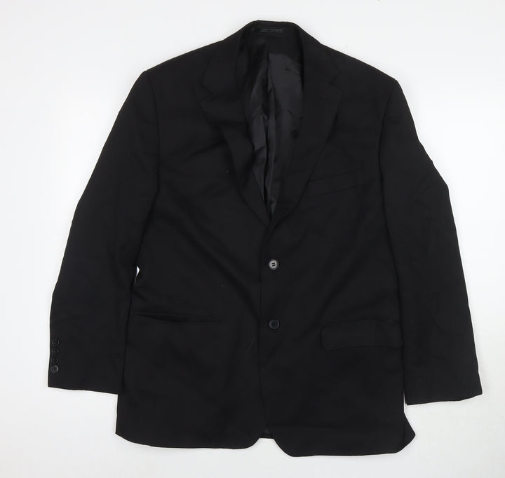 Burton Mens Black Polyester Jacket Suit Jacket Size 40 Regular