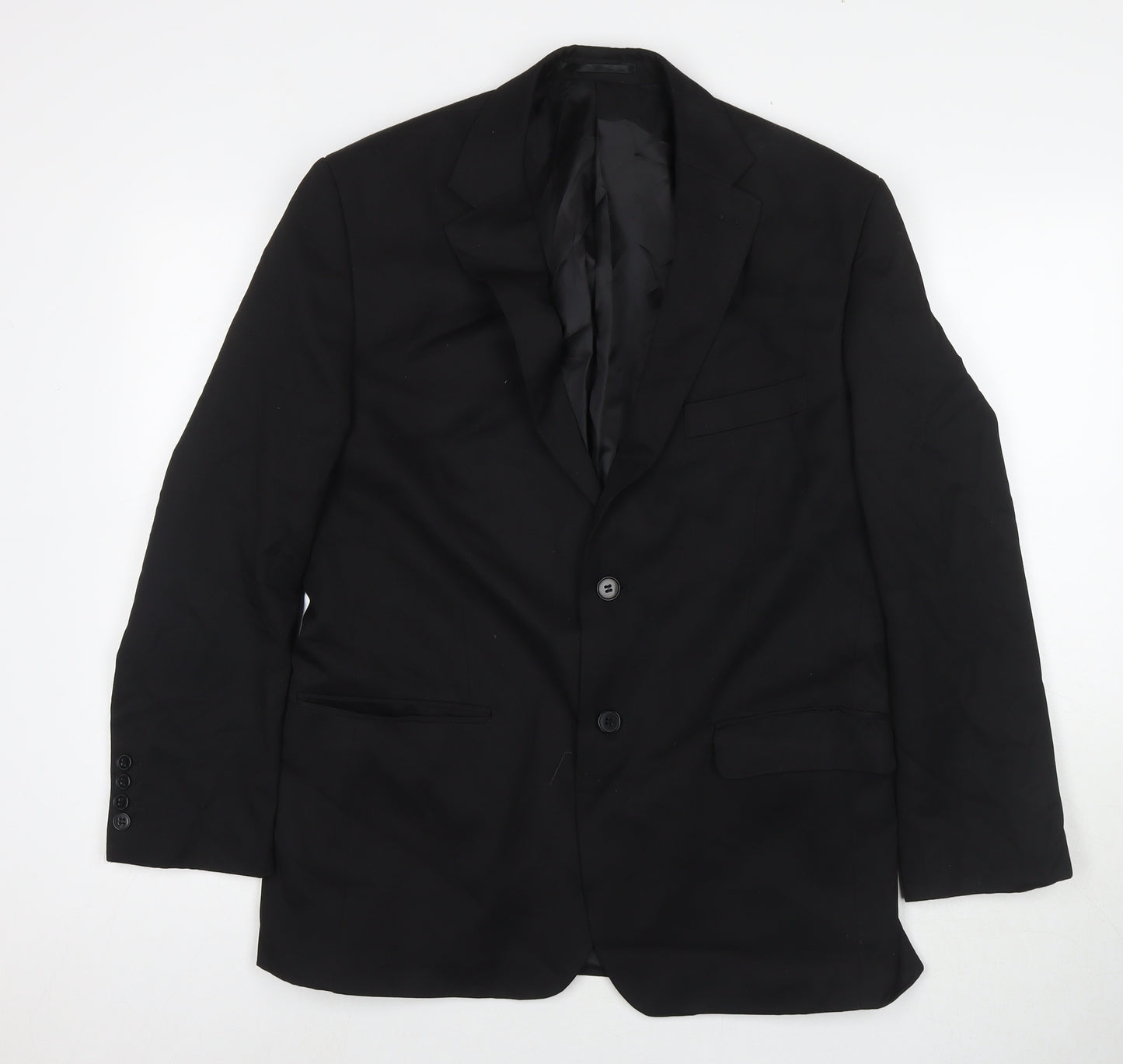 Burton Mens Black Polyester Jacket Suit Jacket Size 40 Regular