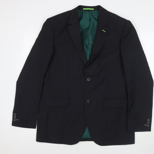 Dimensions Mens Black Polyester Jacket Suit Jacket Size 40 Regular