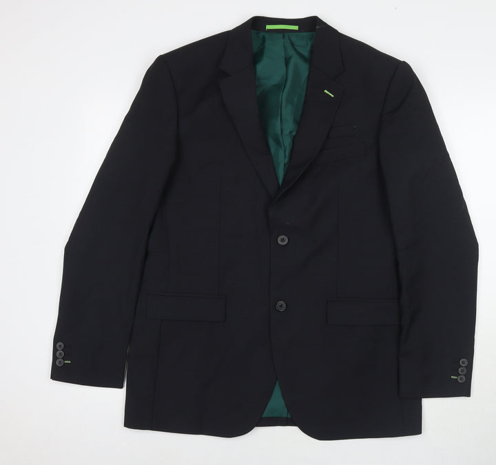 Dimensions Mens Black Polyester Jacket Suit Jacket Size 40 Regular