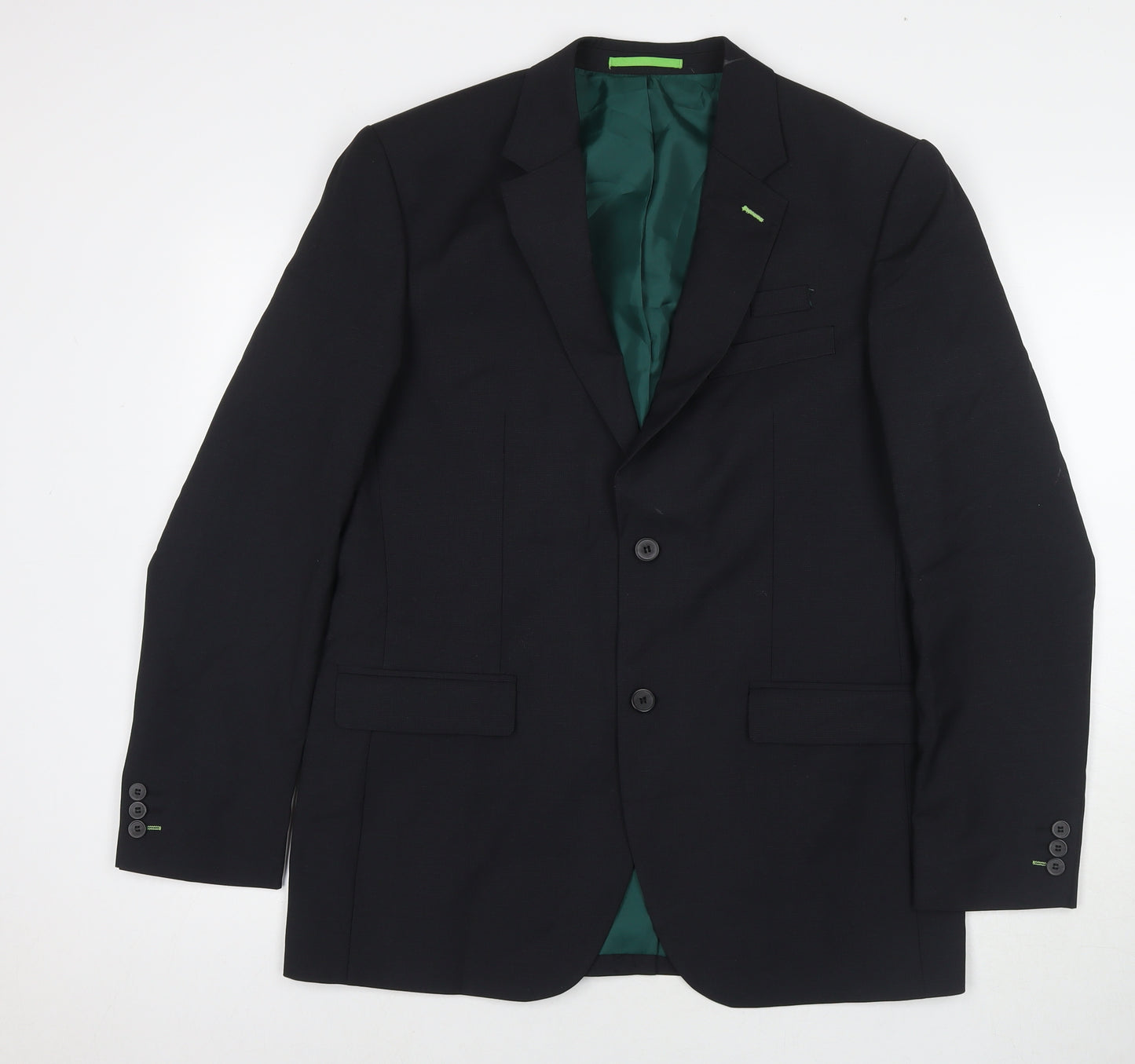 Dimensions Mens Black Polyester Jacket Suit Jacket Size 40 Regular