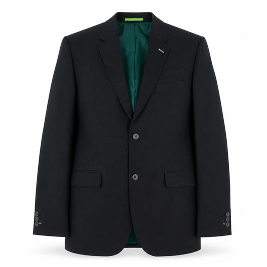 Front view of Dimensions men’s black polyester jacket suit jacket, size 40, regular