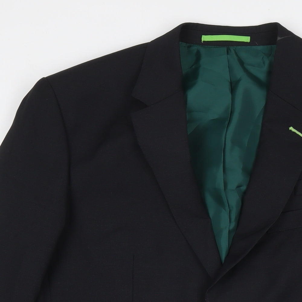 Dimensions Mens Black Polyester Jacket Suit Jacket Size 40 Regular
