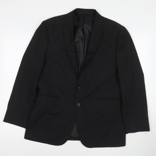 Burton Mens Black Polyester Jacket Suit Jacket Size 40 Regular