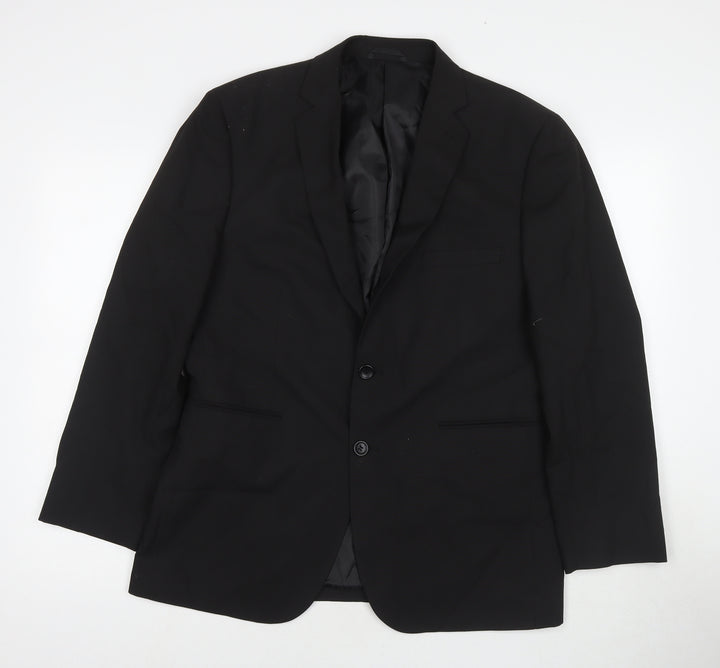 Burton Mens Black Polyester Jacket Suit Jacket Size 40 Regular