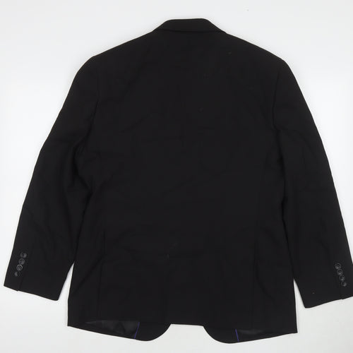 Burton Mens Black Polyester Jacket Suit Jacket Size 40 Regular