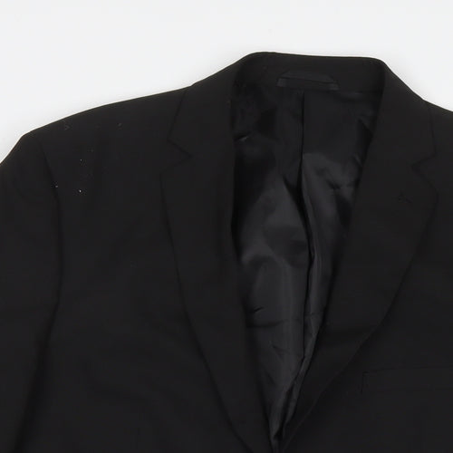 Burton Mens Black Polyester Jacket Suit Jacket Size 40 Regular