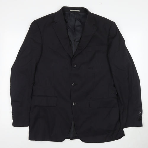 NEXT Mens Black Wool Jacket Suit Jacket Size 40 Regular