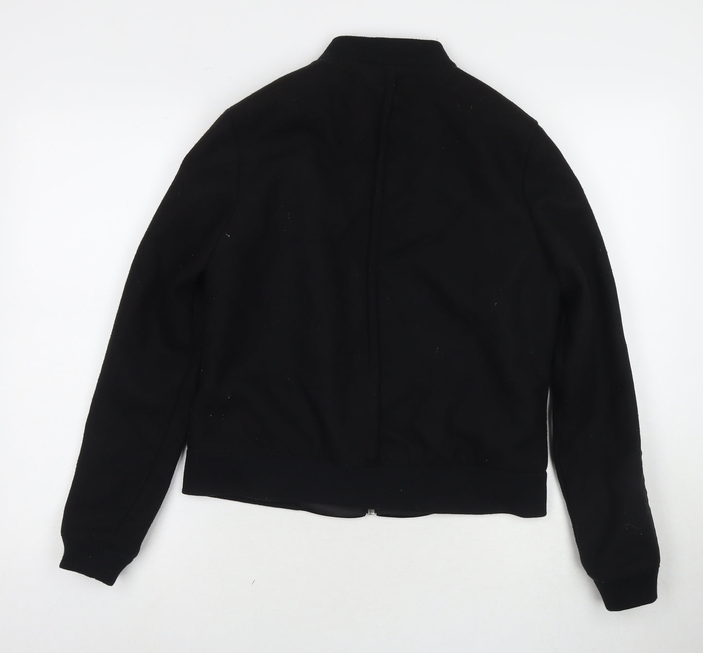 Label Lab Womens Black Bomber Jacket Coat Size 10 Zip