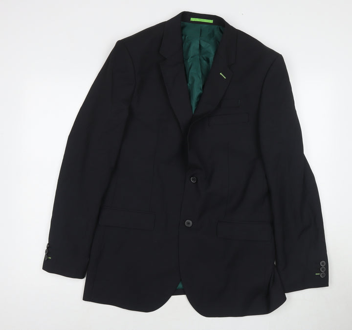 Dimensions Mens Black Polyester Jacket Suit Jacket Size 40 Regular