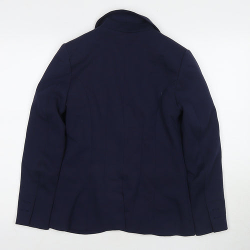 H&M Womens Blue Jacket Blazer Size 10 Button