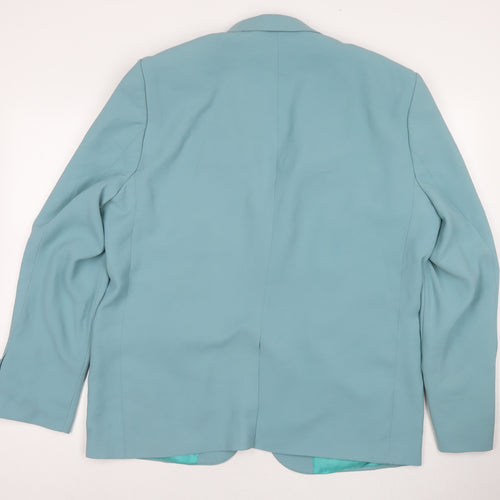 Boohoo Mens Blue Polyester Jacket Blazer Size 40 Regular