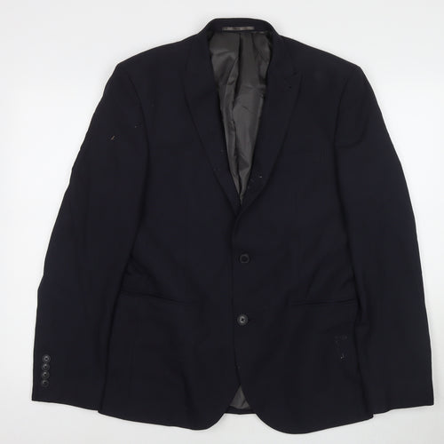 NEXT Mens Blue Polyester Jacket Suit Jacket Size 40 Regular