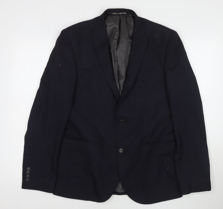 NEXT Mens Blue Polyester Jacket Suit Jacket Size 40 Regular
