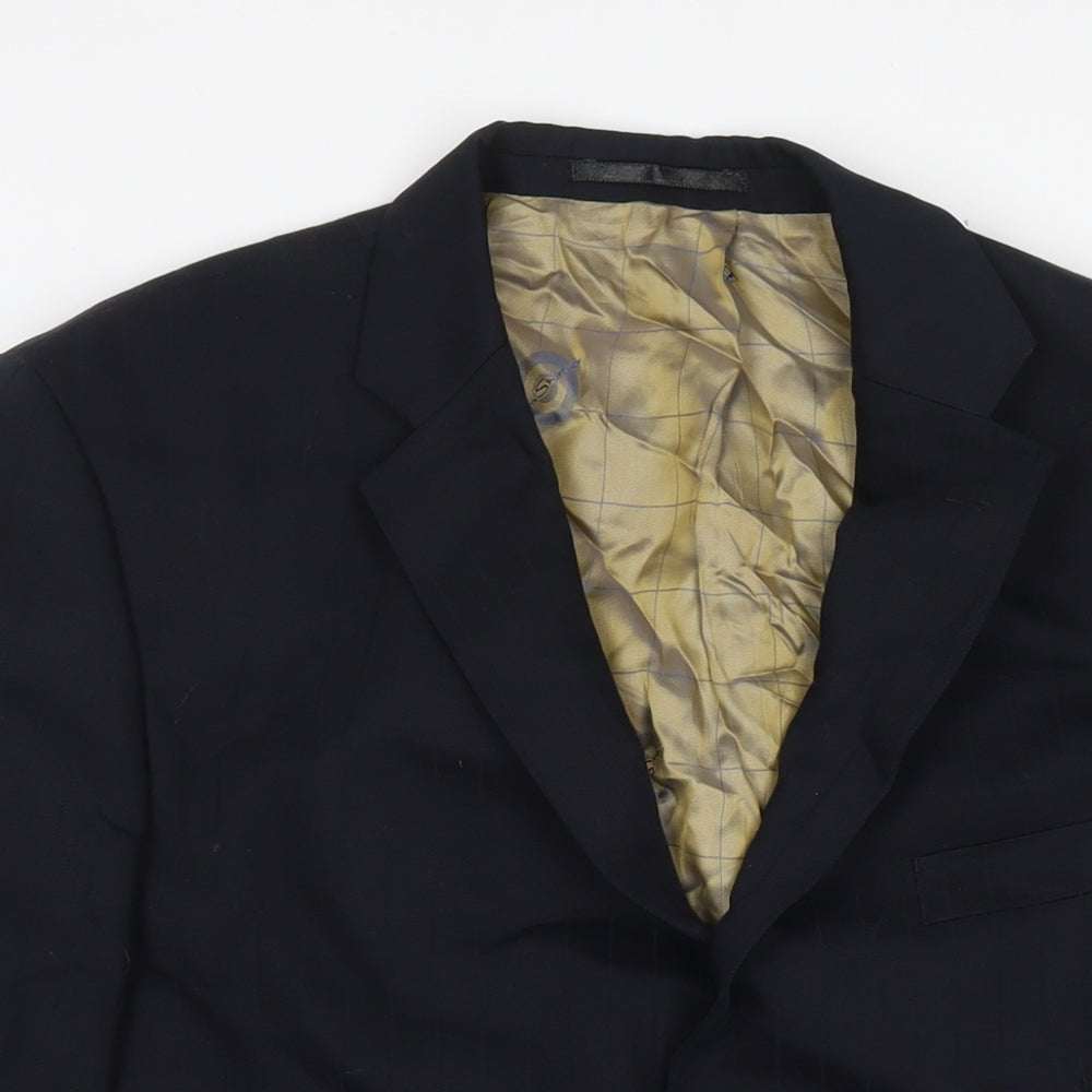 Ben Sherman Mens Blue Polyester Jacket Suit Jacket Size 42 Regular