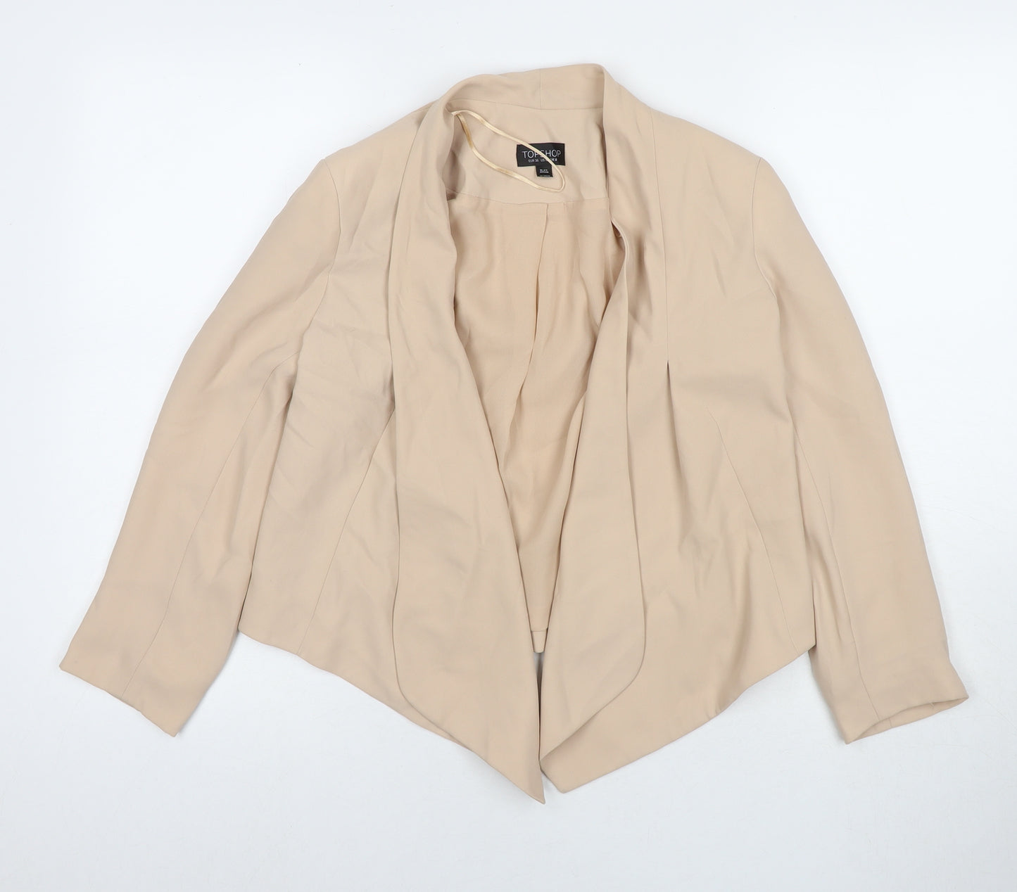 Topshop Womens Beige Jacket Blazer Size 8