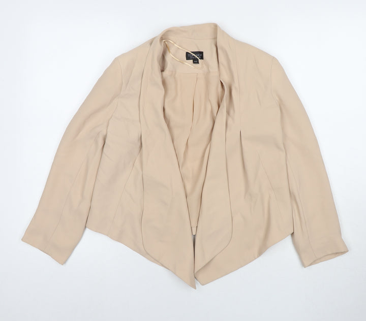Topshop Womens Beige Jacket Blazer Size 8