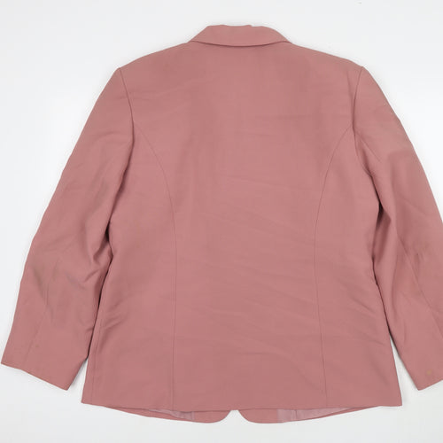 Report Womens Pink Jacket Blazer Size 18 Button