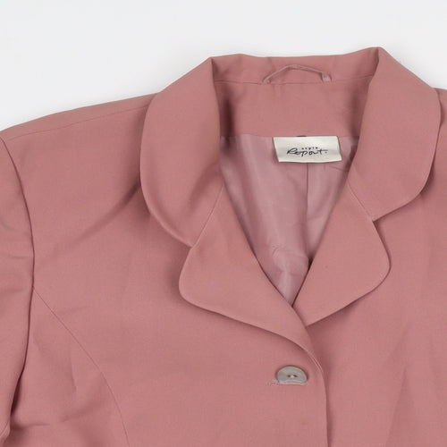 Report Womens Pink Jacket Blazer Size 18 Button