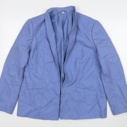 EWM Womens Blue Jacket Blazer Size 14