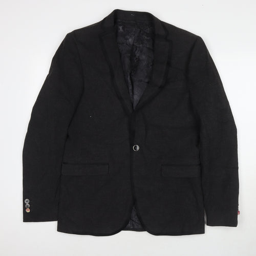 REMUS Mens Grey Polyester Jacket Suit Jacket Size 40 Regular