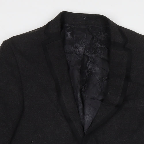 REMUS Mens Grey Polyester Jacket Suit Jacket Size 40 Regular