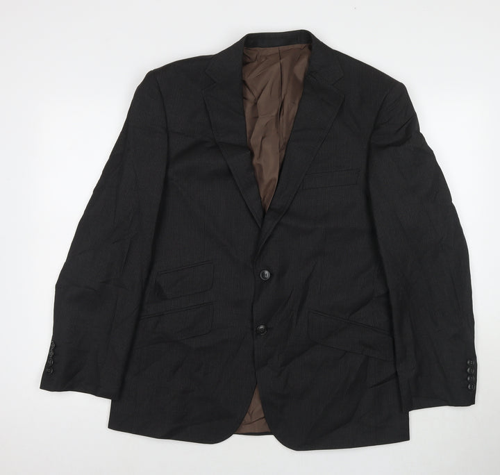 Marks and Spencer Mens Black Polyester Jacket Suit Jacket Size 40 Regular