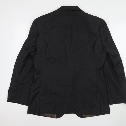 Marks and Spencer Mens Black Polyester Jacket Suit Jacket Size 40 Regular