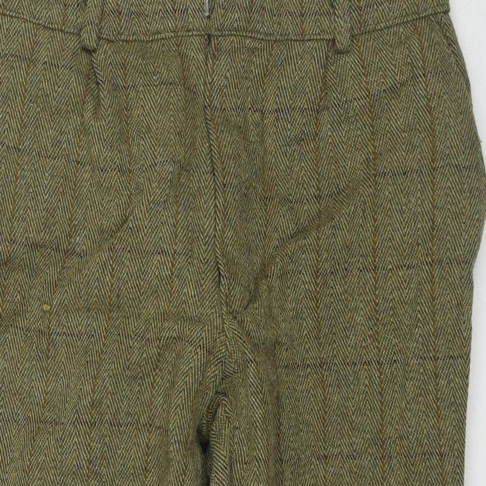 Green Belt Mens Green Wool Chino Shorts Size 34 in L10 in Regular Zip