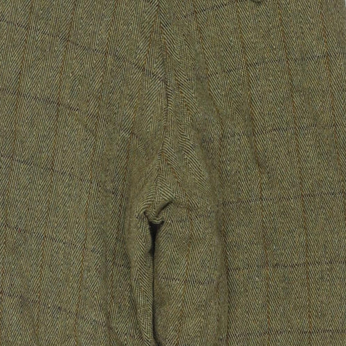 Green Belt Mens Green Wool Chino Shorts Size 34 in L10 in Regular Zip