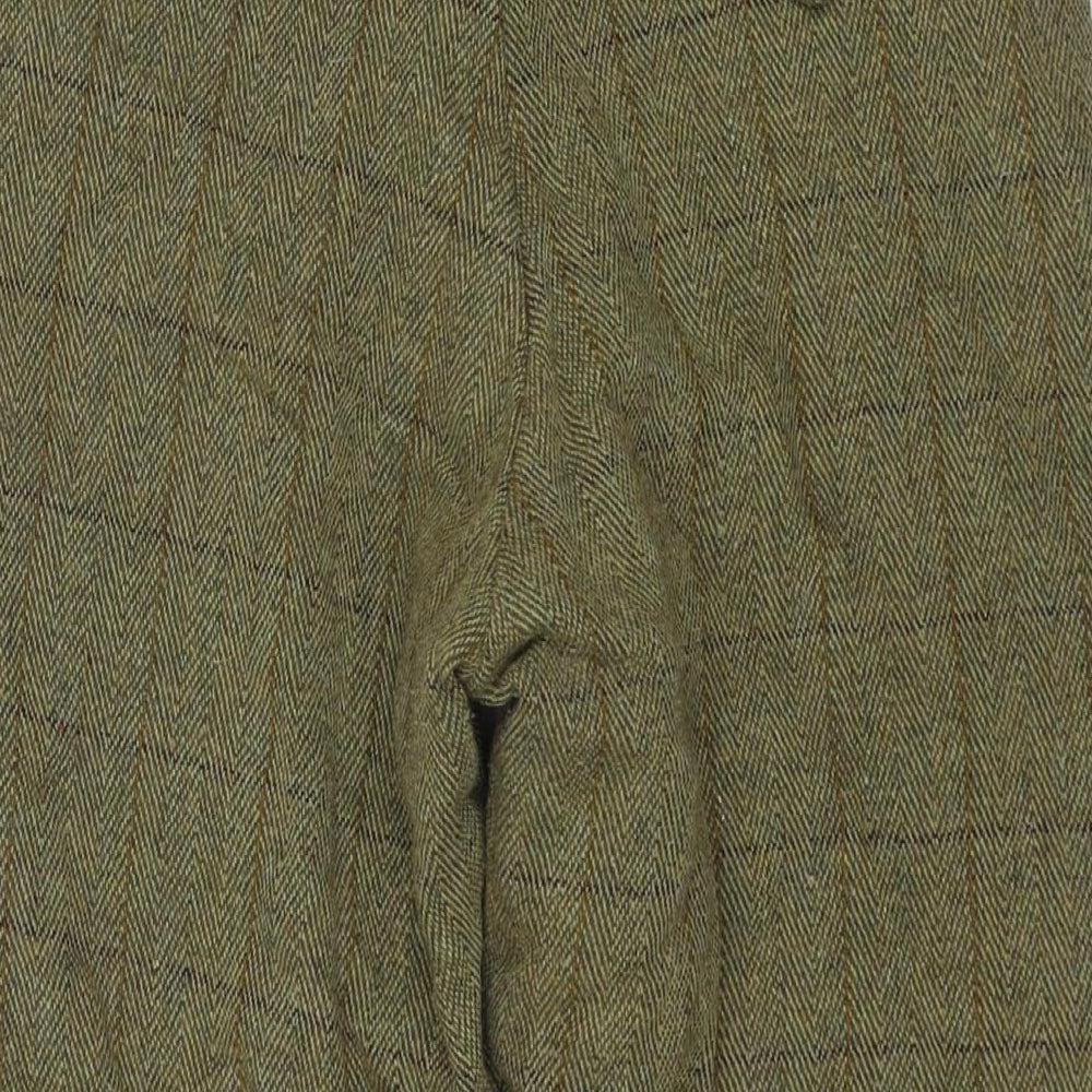 Green Belt Mens Green Wool Chino Shorts Size 34 in L10 in Regular Zip