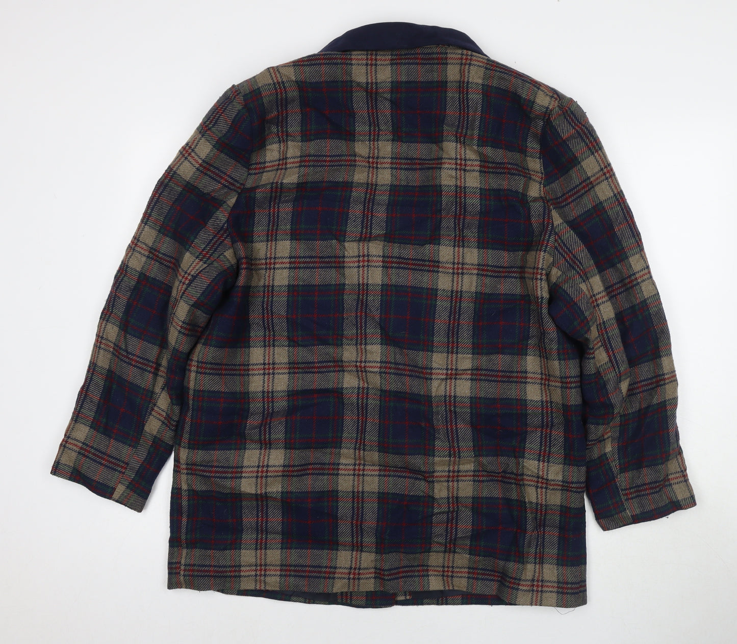 Simply French Womens Multicoloured Check Jacket Size 14 Button