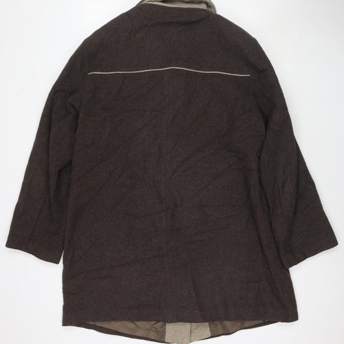 BHS Womens Brown Overcoat Coat Size 18 Toggle