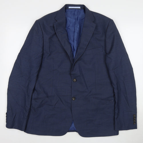 Marks and Spencer Mens Blue Wool Jacket Suit Jacket Size 40 Regular