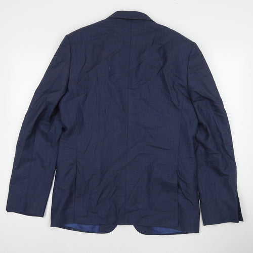 Marks and Spencer Mens Blue Wool Jacket Suit Jacket Size 40 Regular
