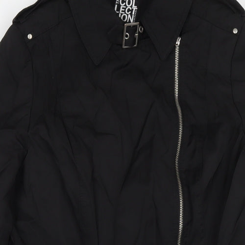 Debenhams Womens Black Trench Coat Coat Size 14 Zip