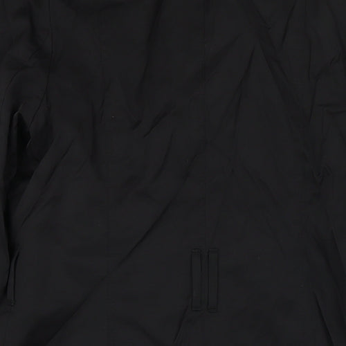 Debenhams Womens Black Trench Coat Coat Size 14 Zip