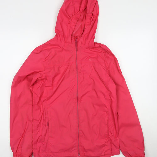 Mountain Warehouse Girls Pink Rain Coat Jacket Size 13 Years Zip