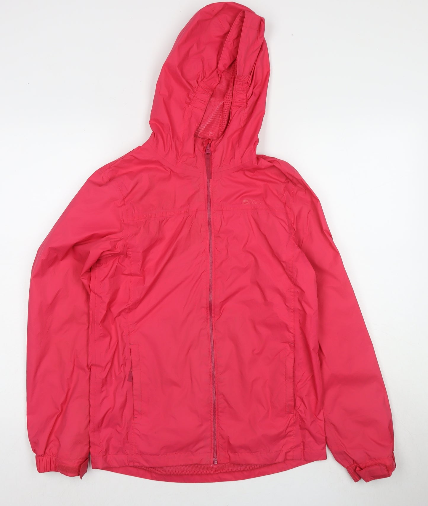 Mountain Warehouse Girls Pink Rain Coat Jacket Size 13 Years Zip