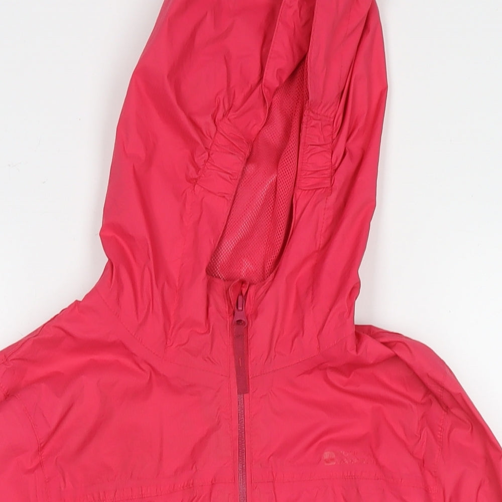 Mountain Warehouse Girls Pink Rain Coat Jacket Size 13 Years Zip
